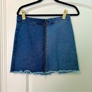 Two Toned Denim Skirt
